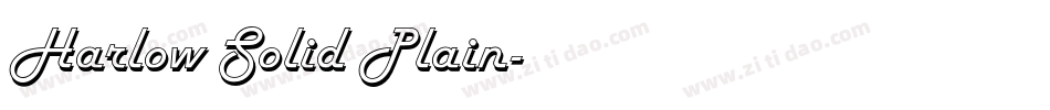 Harlow Solid Plain字体转换